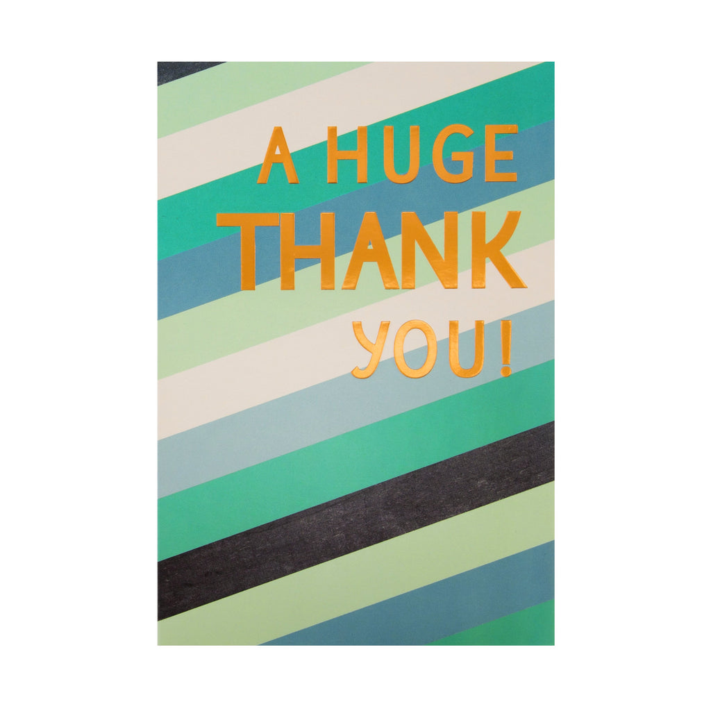Thank You Card - Contemporary Text and Pattern Design