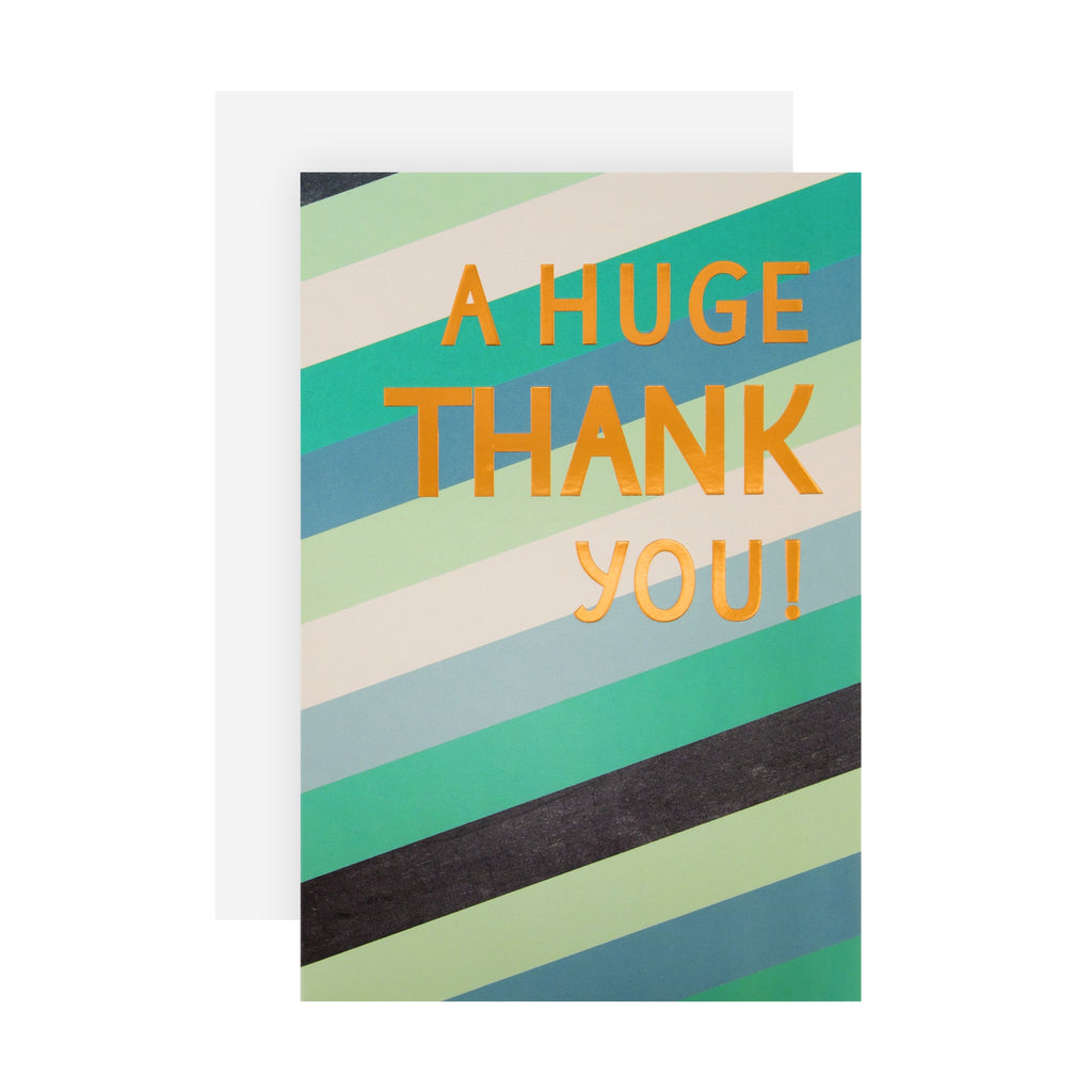Thank You Card - Contemporary Text and Pattern Design