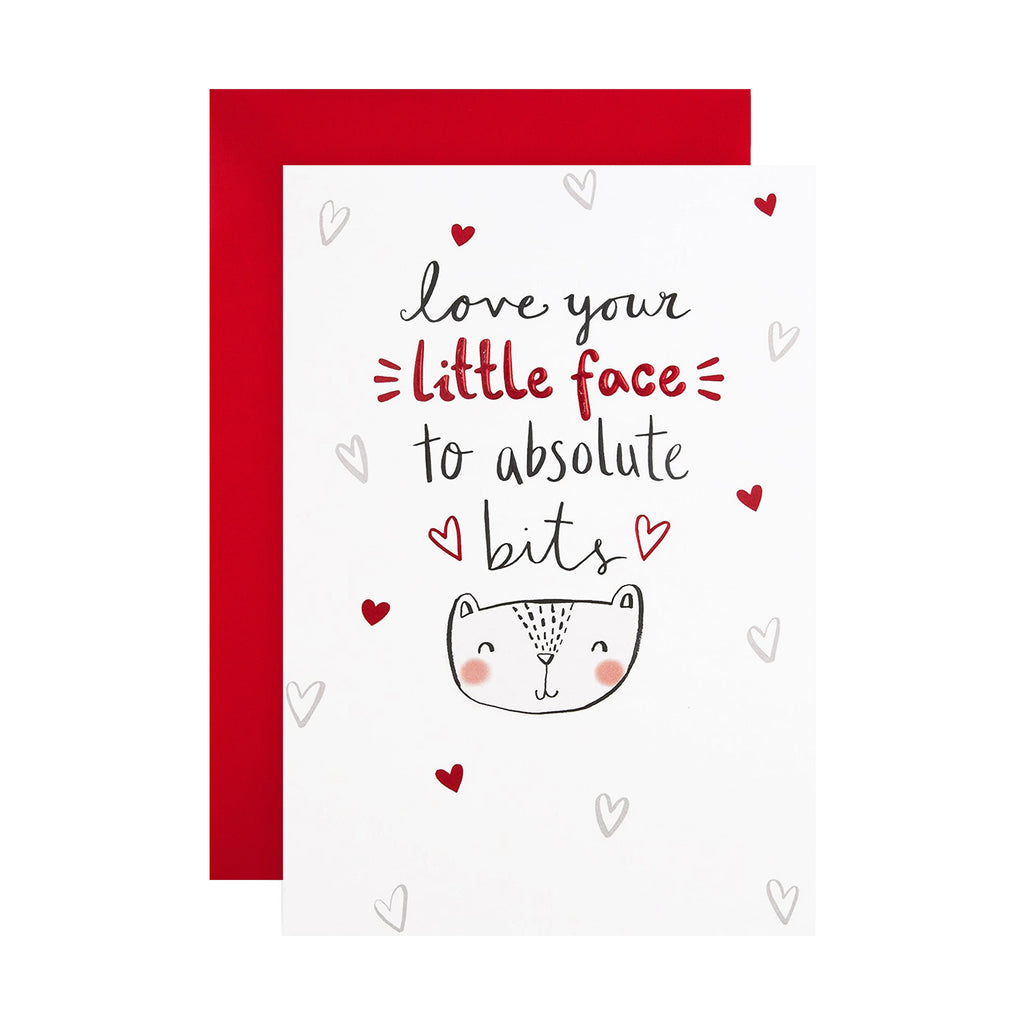 Valentine Card - Cute Embossed Design