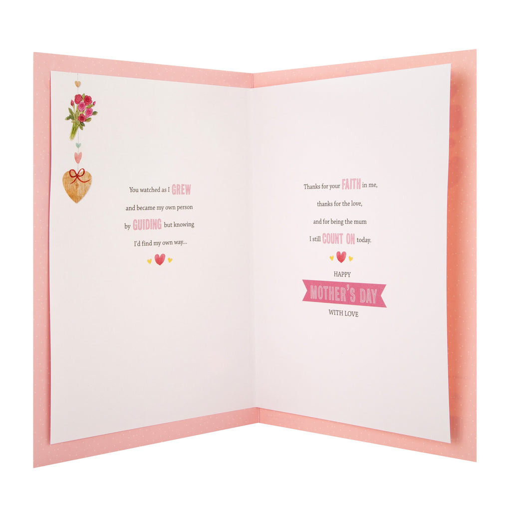 Recyclable Mother's Day Card for Mum - Contemporary Design with Heartfelt Verse