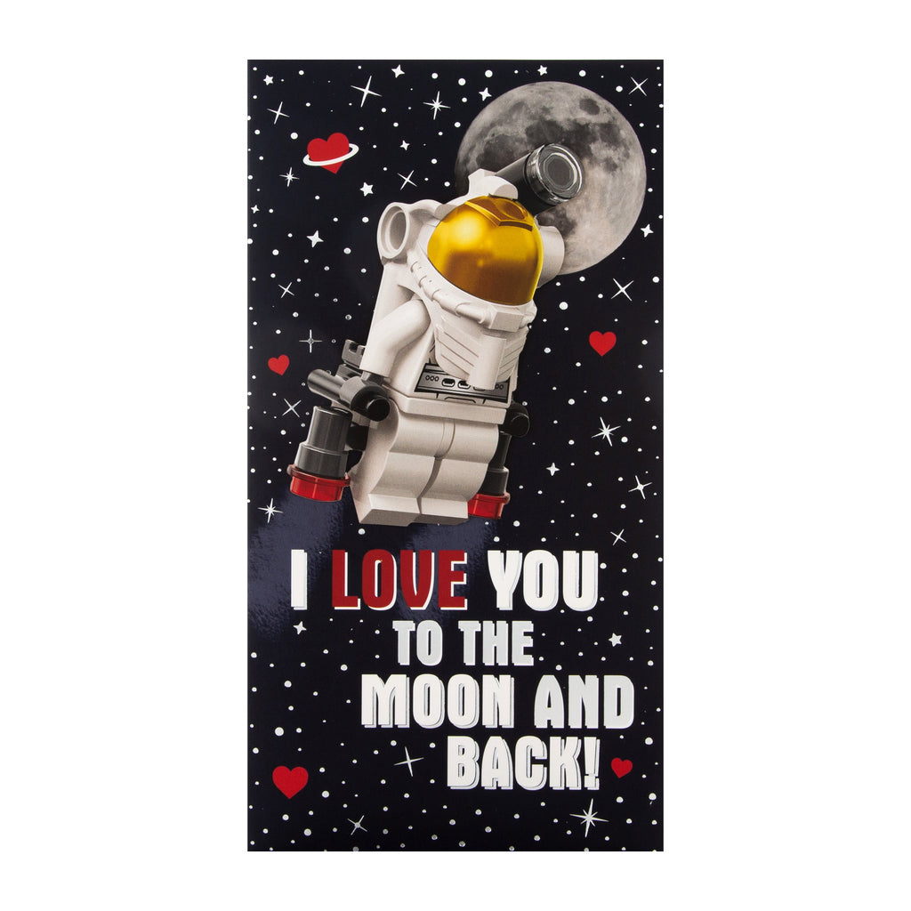 Valentine's Day Card - Lego Astronaut Design