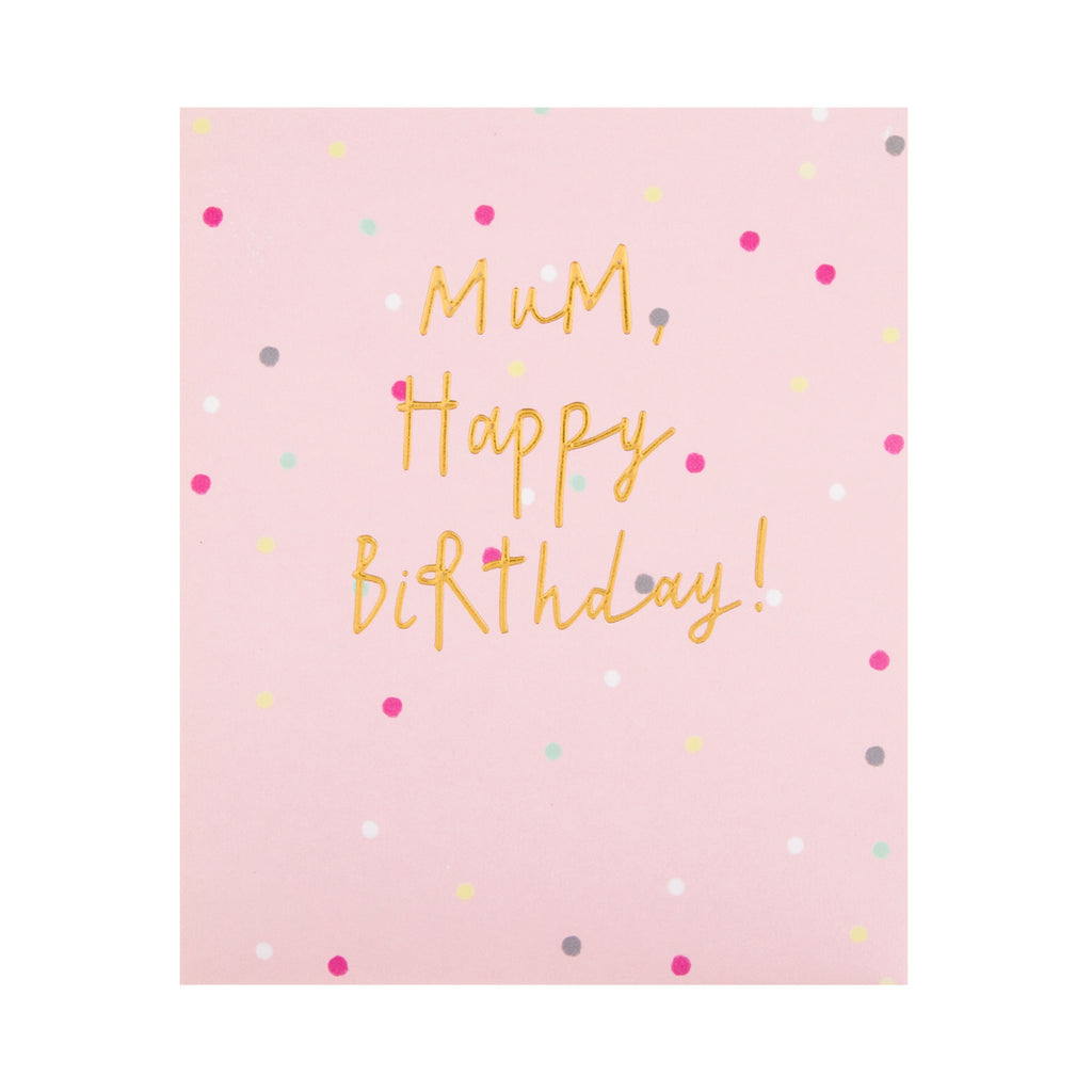 Birthday Card for Mum from The Hallmark Studio - Embossed Foil Text Design
