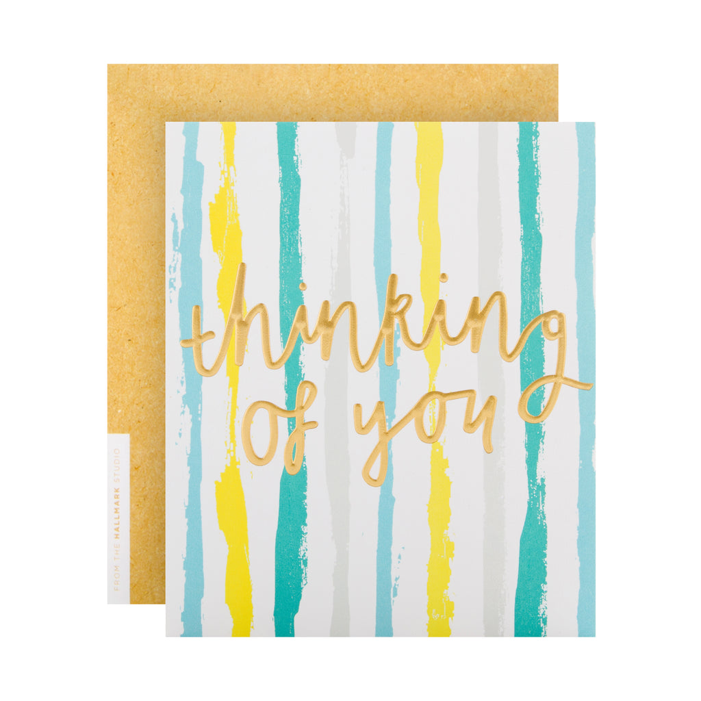Thinking of You Card from The Hallmark Studio - Contemporary Embossed Text Design