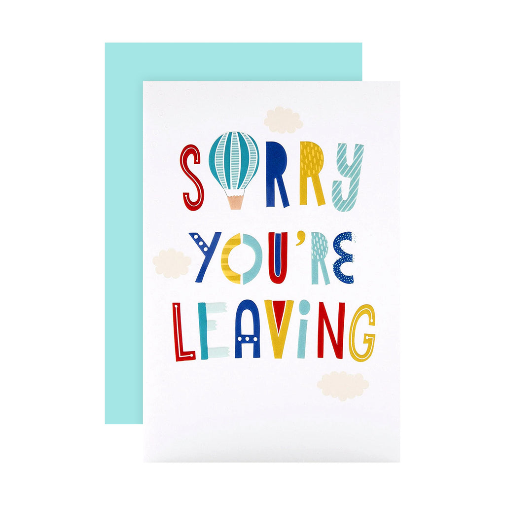 Leaving Card - Contemporary Text Based Design