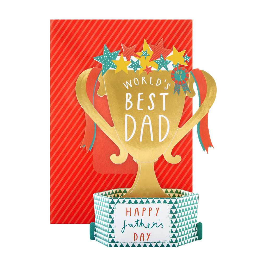 Father's Day Card for Dad -  Pop-up Trophy Design