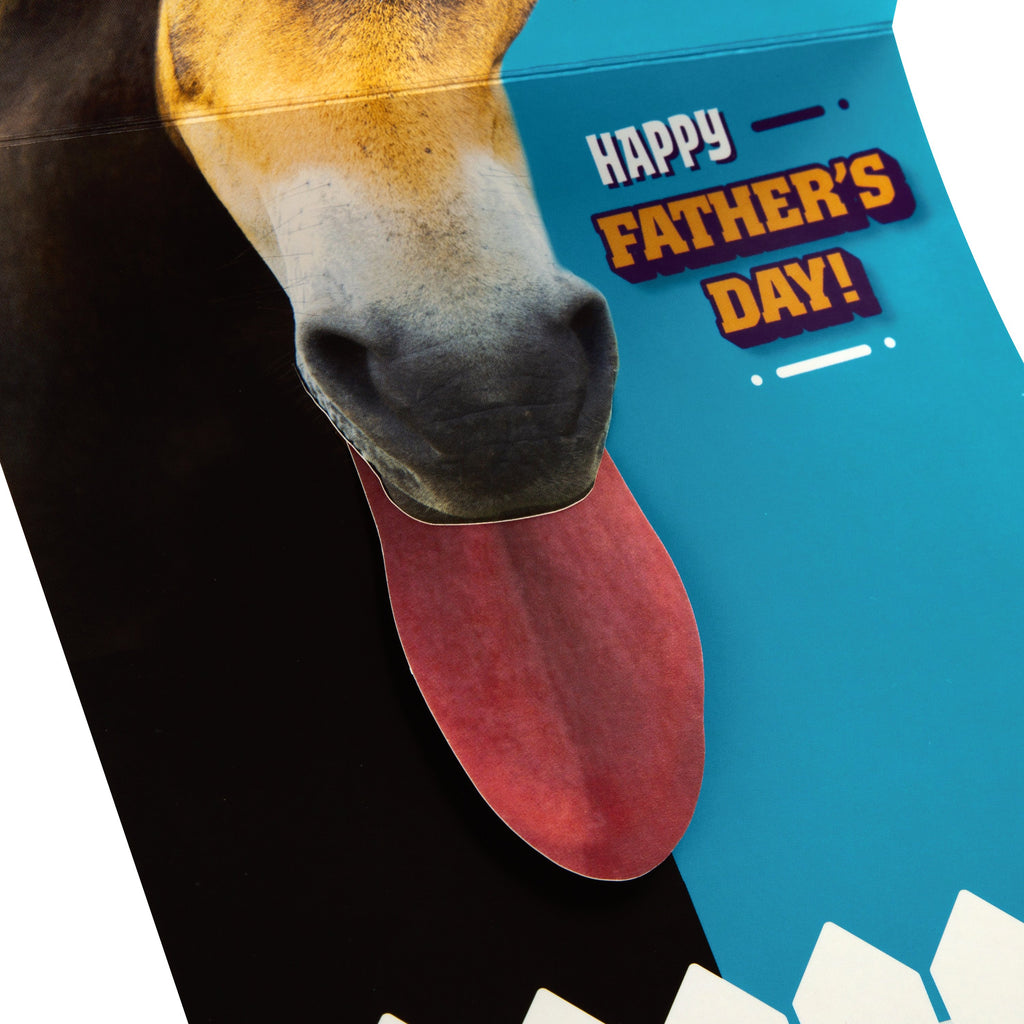 Father's Day Card for Dad - Fun Donkey Design with Moving Parts