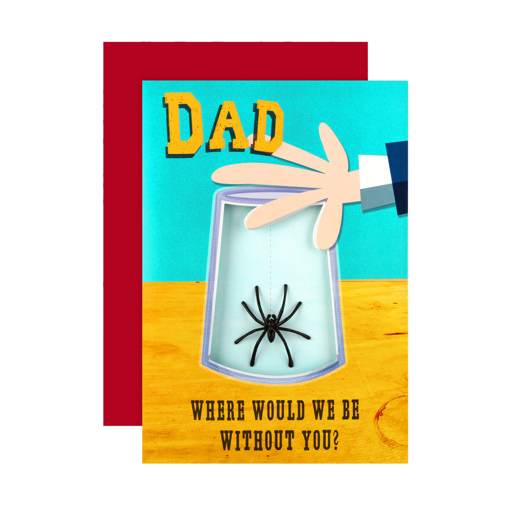 Father's Day Card for Dad - Spider Trapper Design