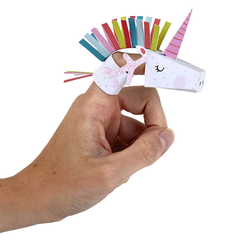 Christmas Activity Card for Niece - Unicorn Finger Puppet Design