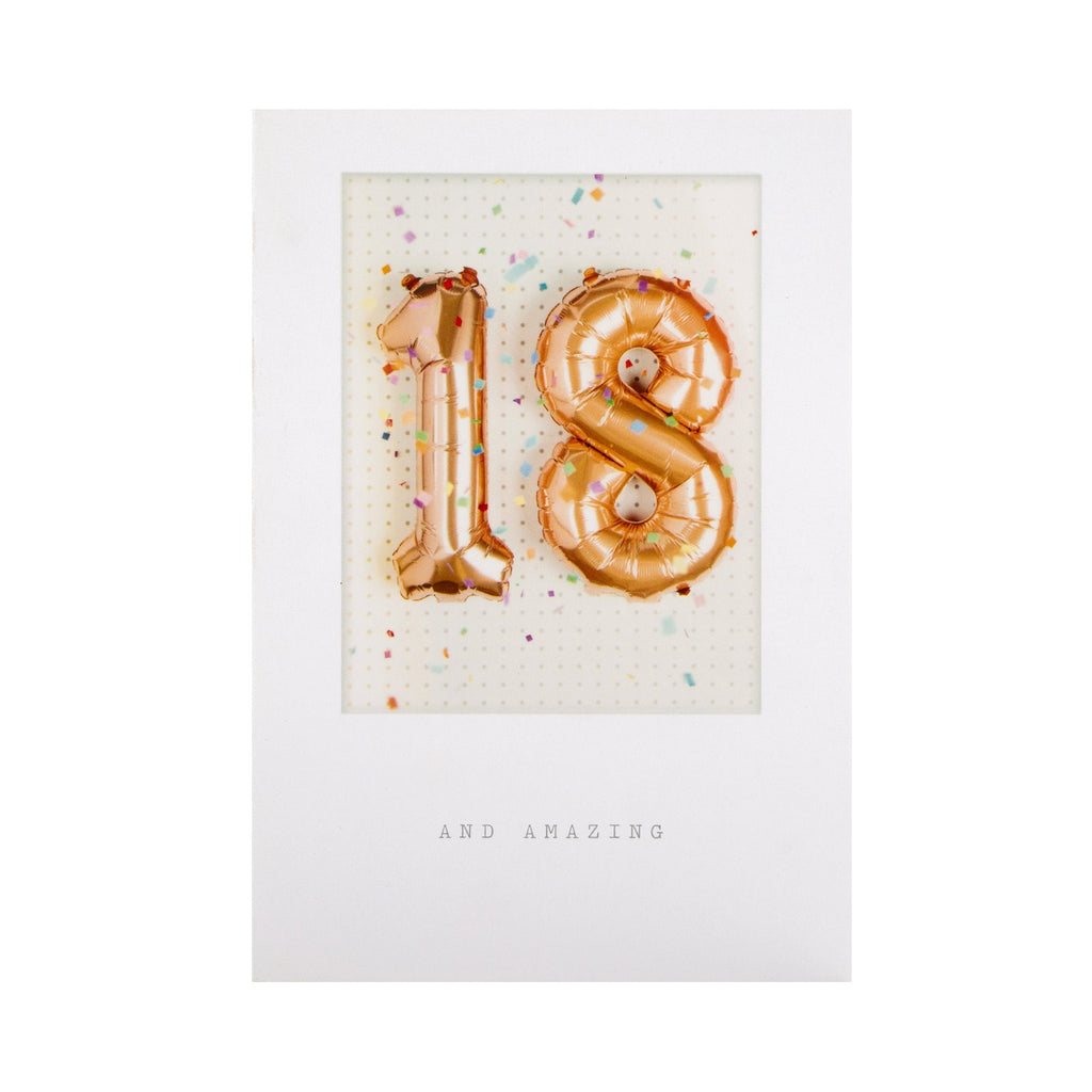 18th Birthday Card - Contemporary Photographic Design