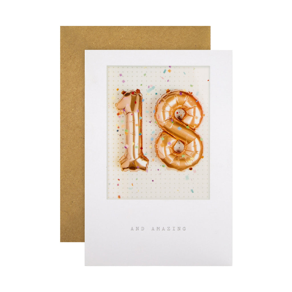 18th Birthday Card - Contemporary Photographic Design