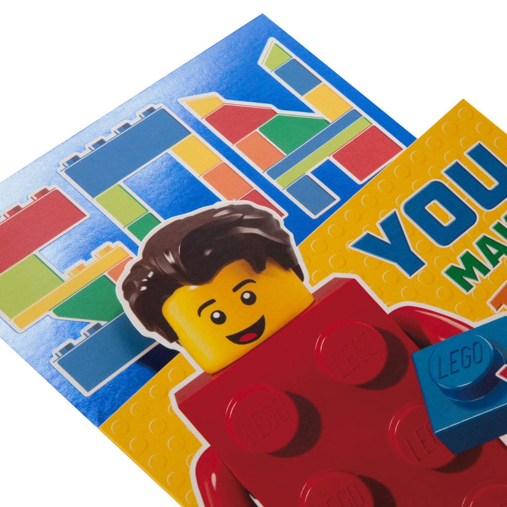 Birthday Card for Son - Lego Brick Character Design