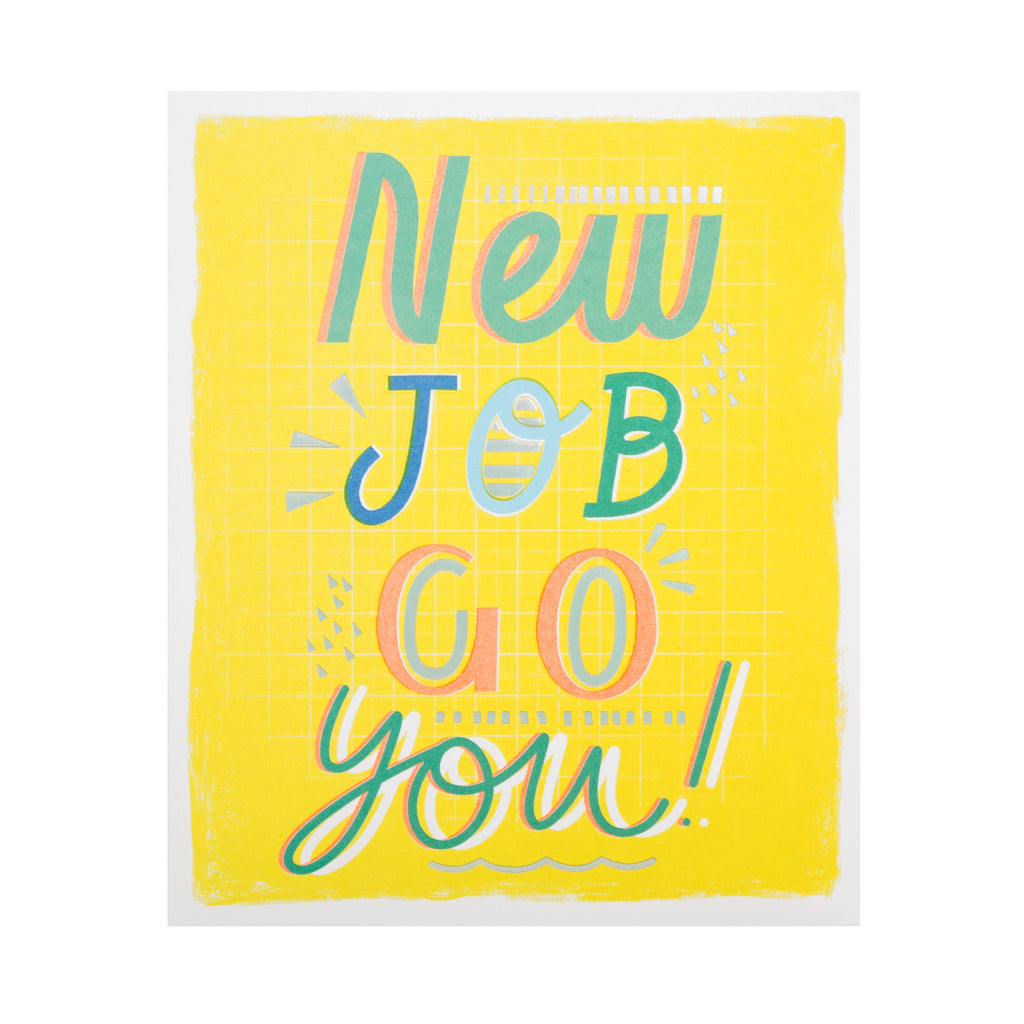 New Job Congratulations Card - Contemporary Text Design