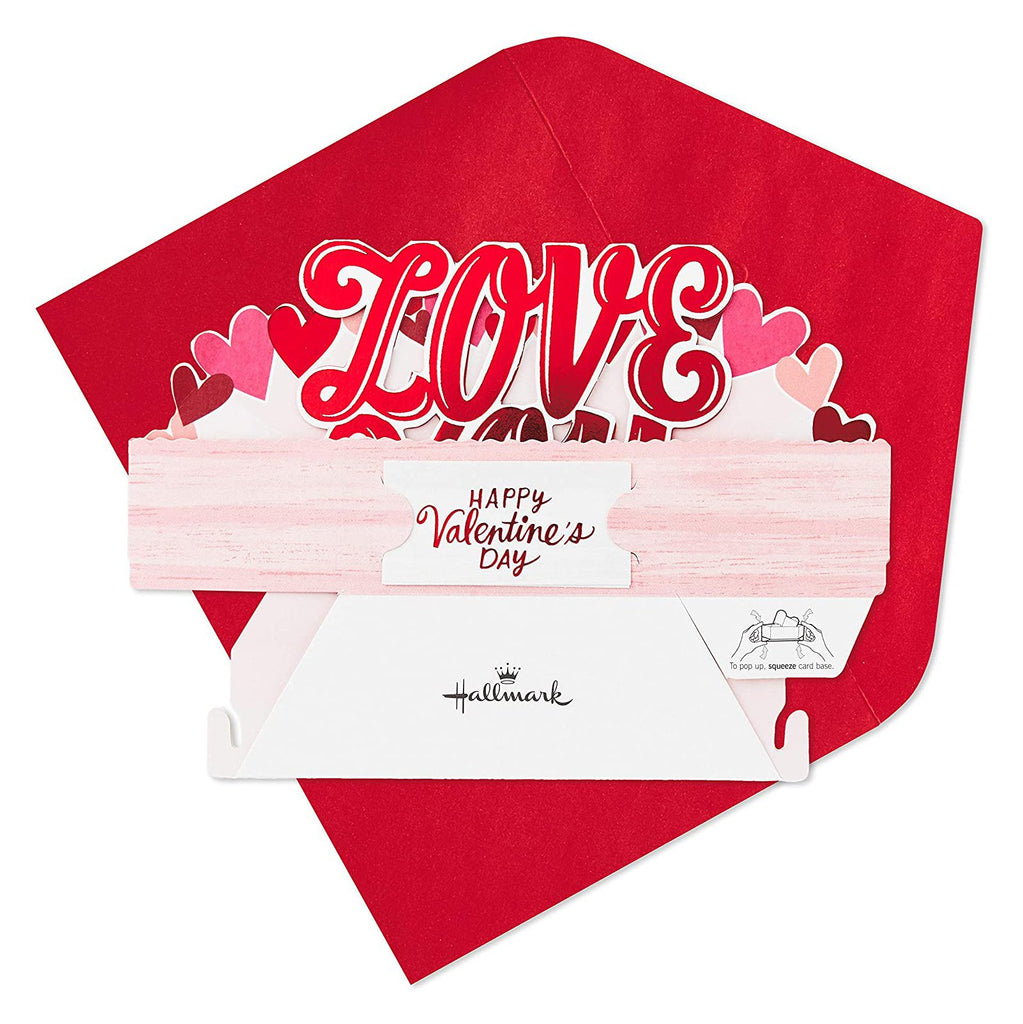 Love You Valentine's Day Pop Up Card