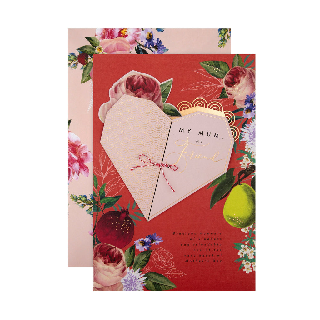 Mother's Day Card for Mum - Contemporary Design with 'Hidden Message' Compartment