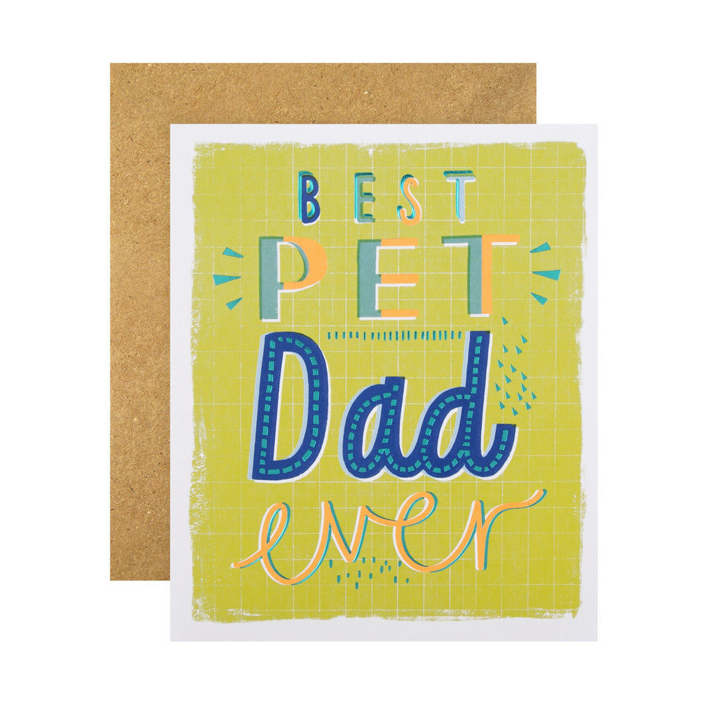 Dad from Pet Father's Day Card - Contemporary Text Based Design
