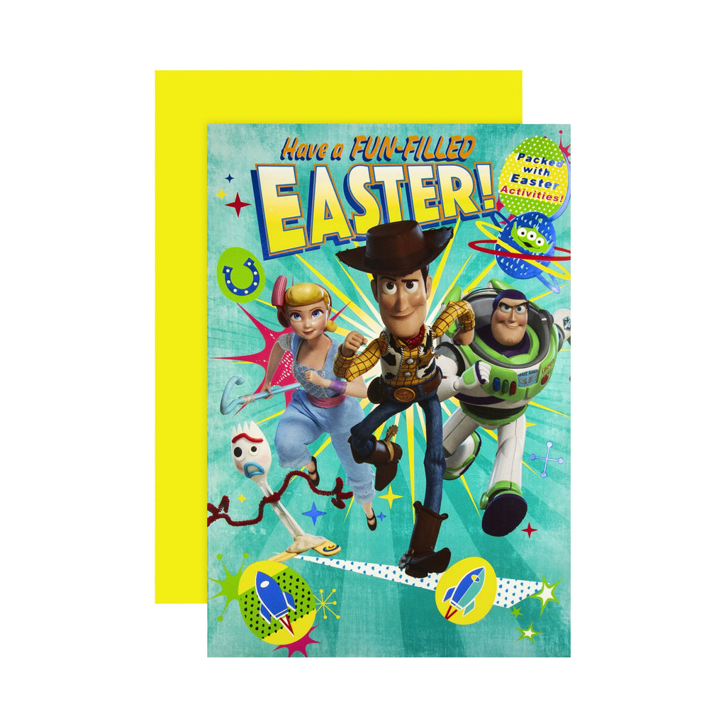 Kids' Easter Activity Card - Fun Pixar Toy Story 4 Design