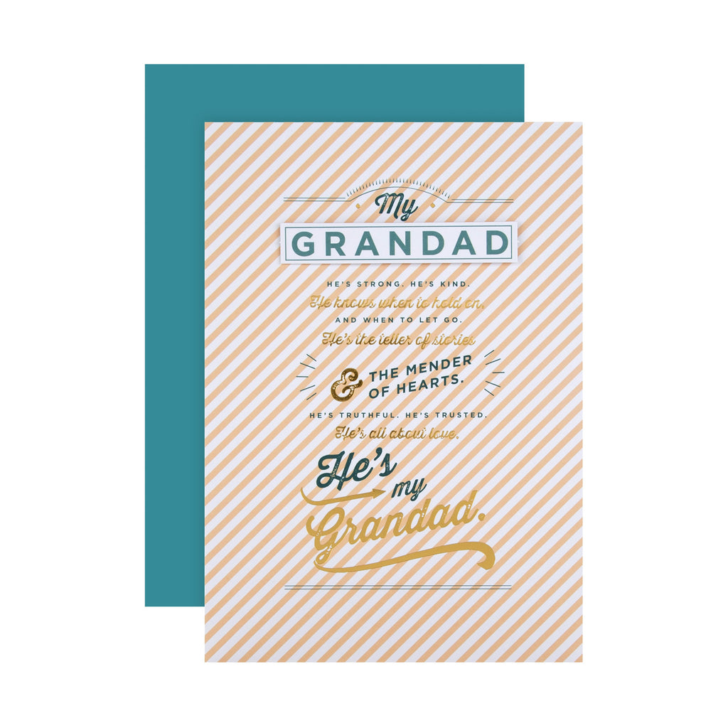 Father's Day Card for Grandad -  Classic Text Design