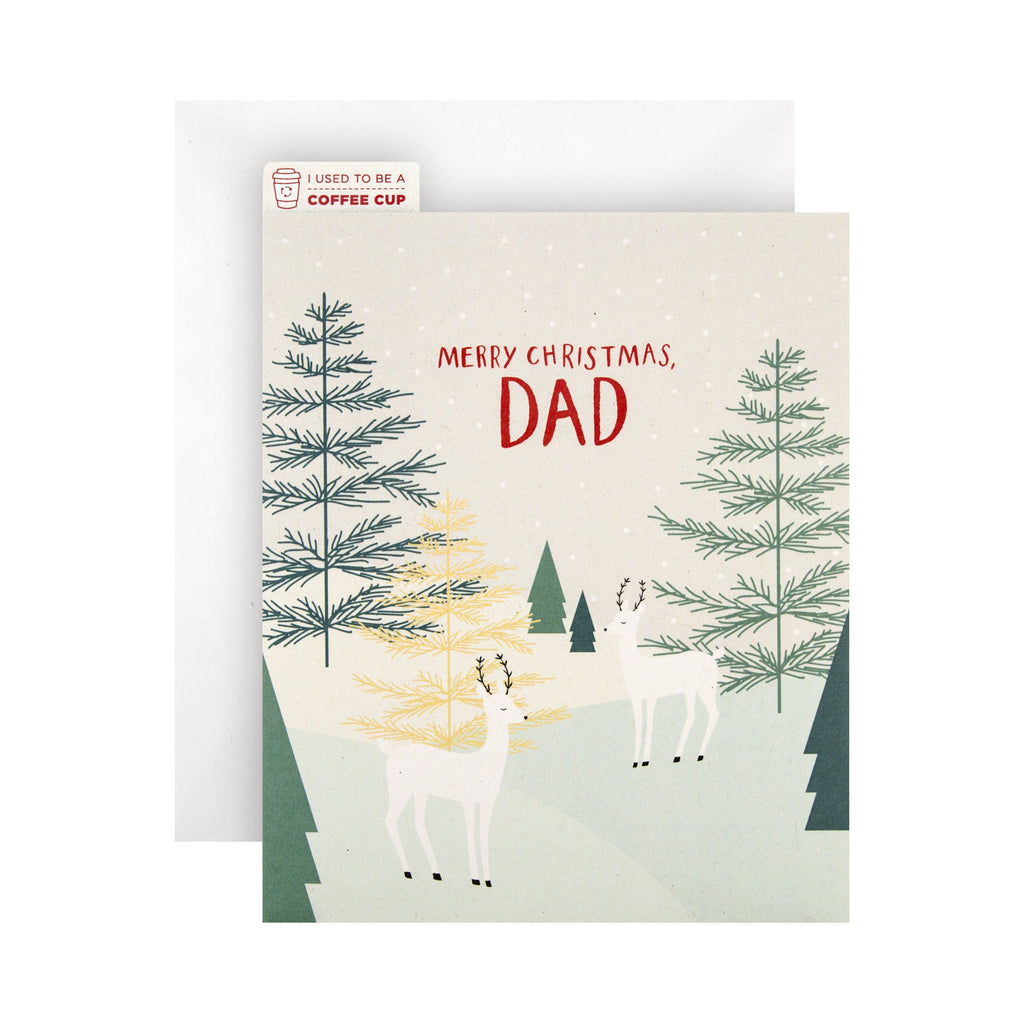 Christmas Card for Dad - Contemporary Croppers CupCycled™ Woodland Design