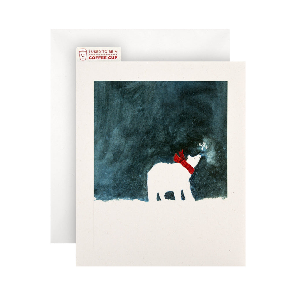 General Christmas Card - Painterly Croppers CupCycled™ Polar Bear Design