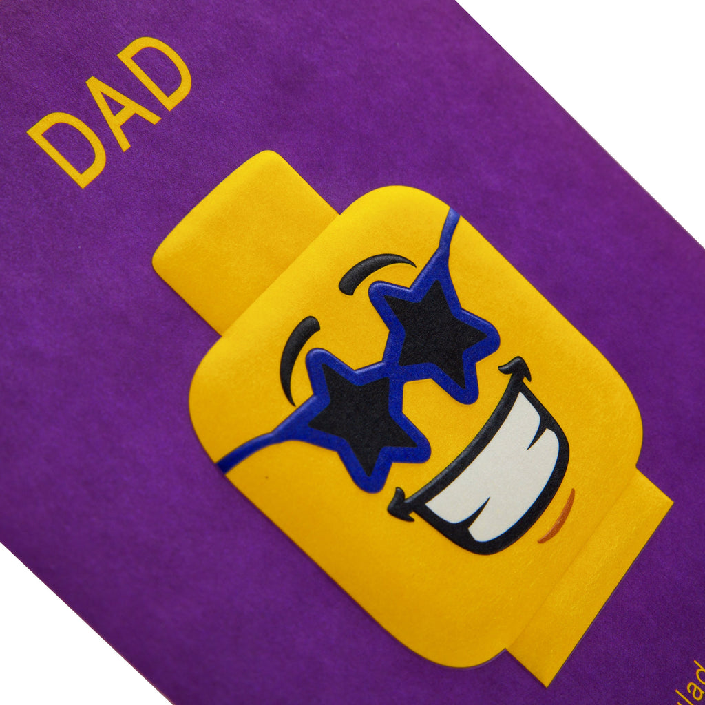 Father's Day Card for Dad - Lego Head Design