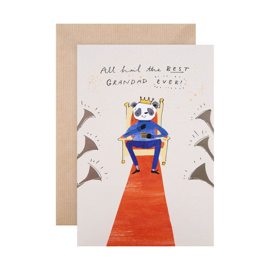 Father's Day Card for Grandad - Cute Illustrated Design