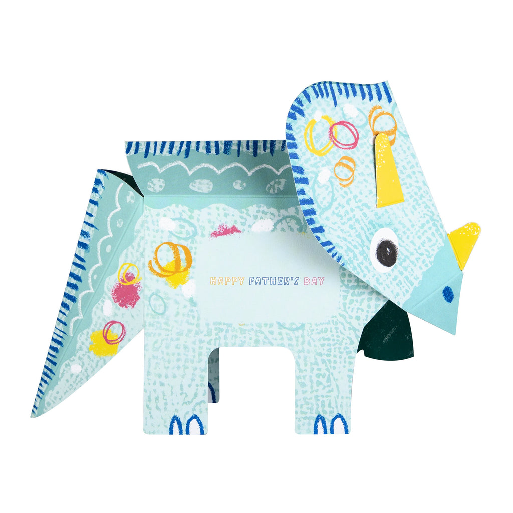 Father's Day Card - 3D Pop-up Triceratops Design