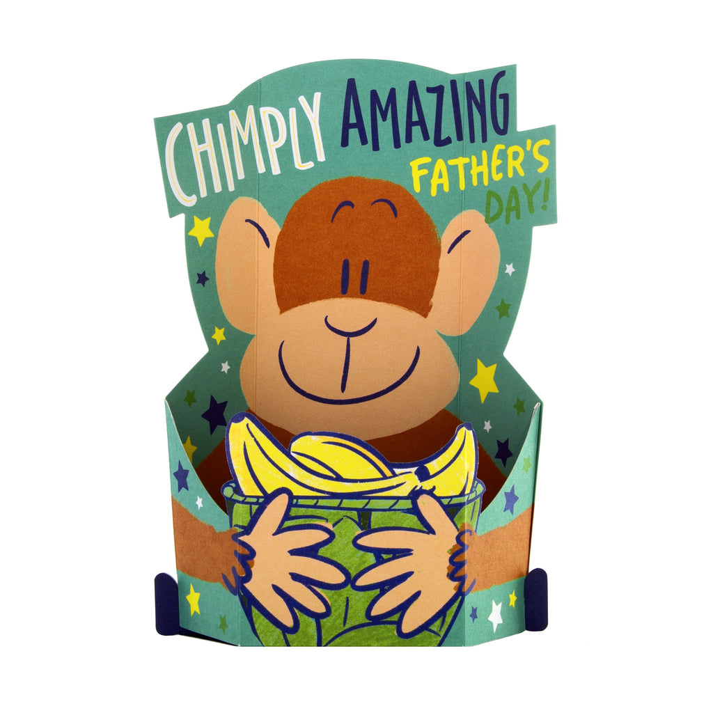 Father's Day Card - With 3D Pop-up Monkey Game Design