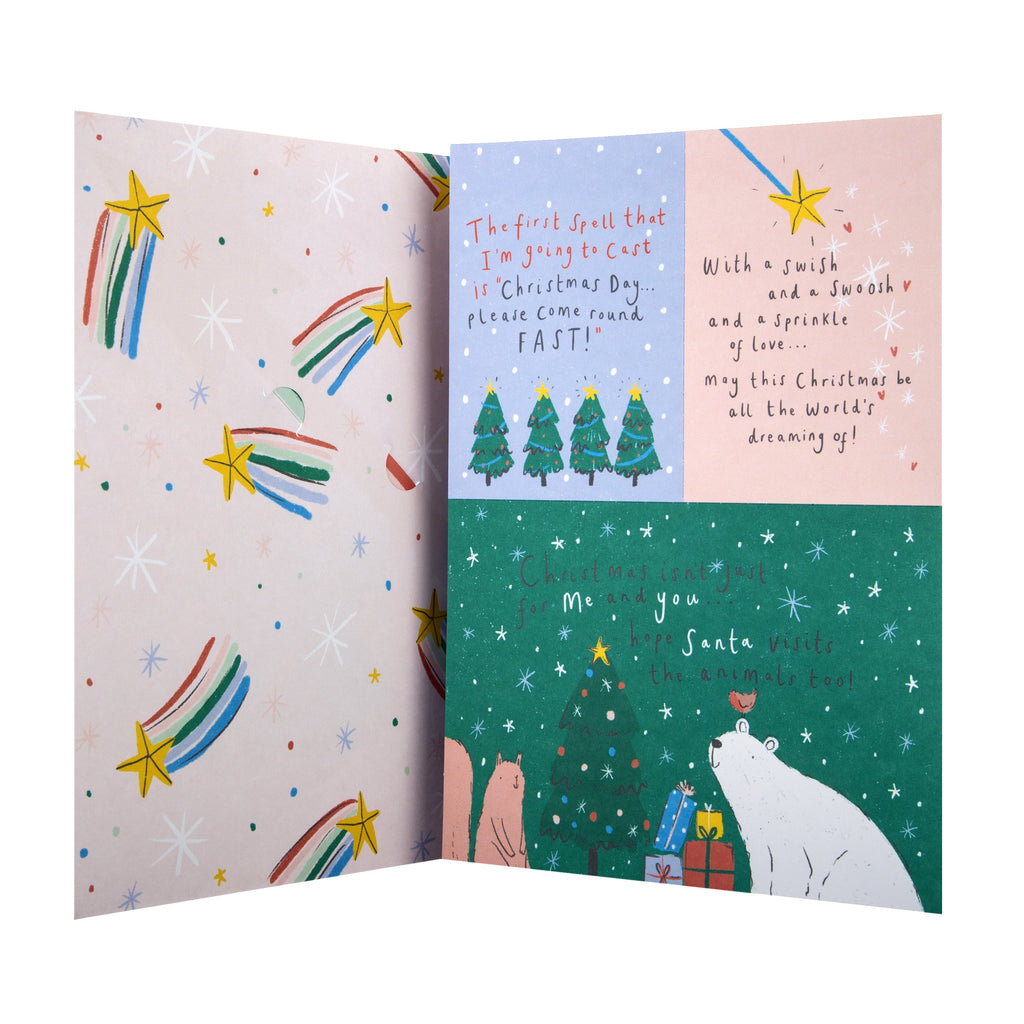 Christmas Card for Kids - With Detachable Wand