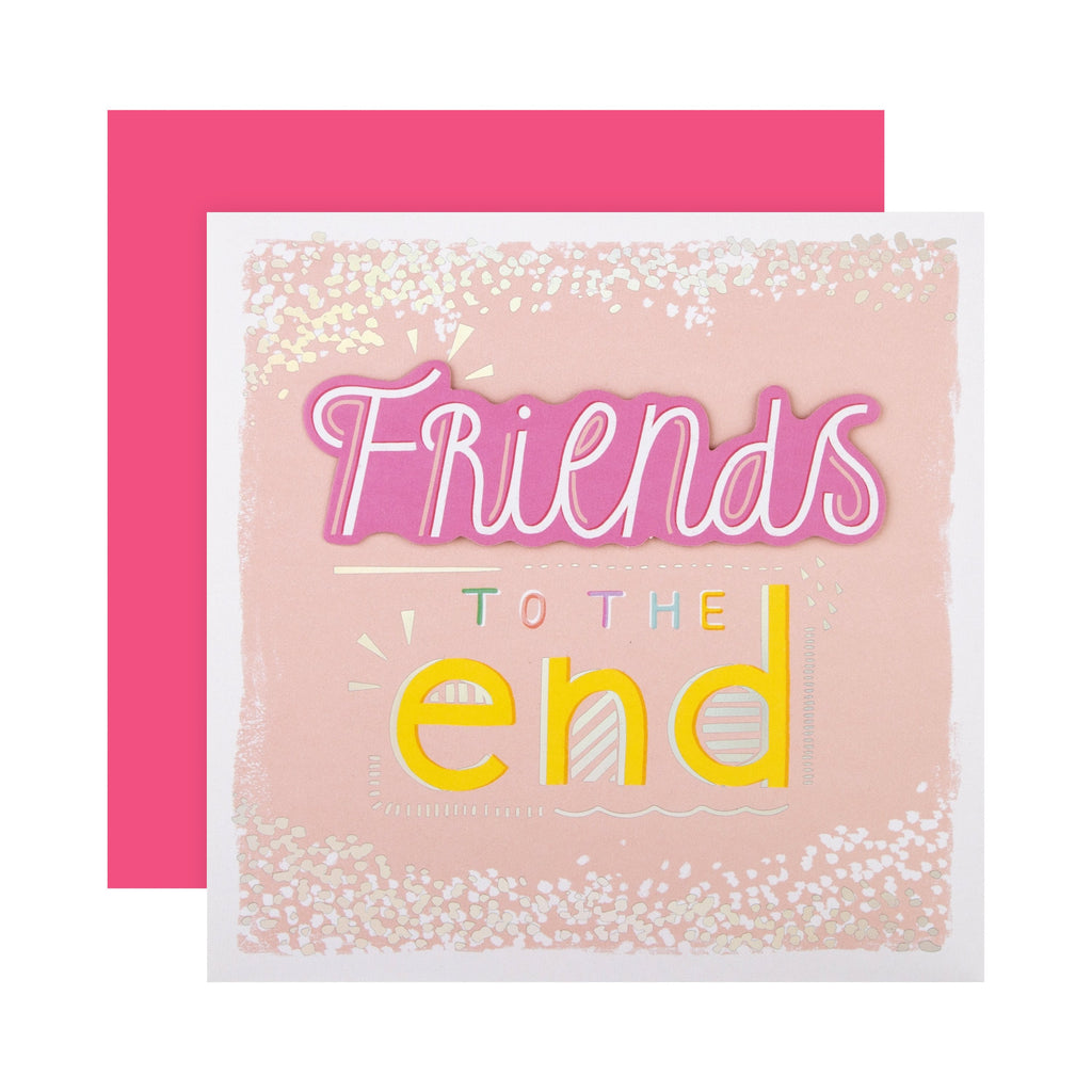 Any Occasion Friendship Card - Contemporary Text Based Design