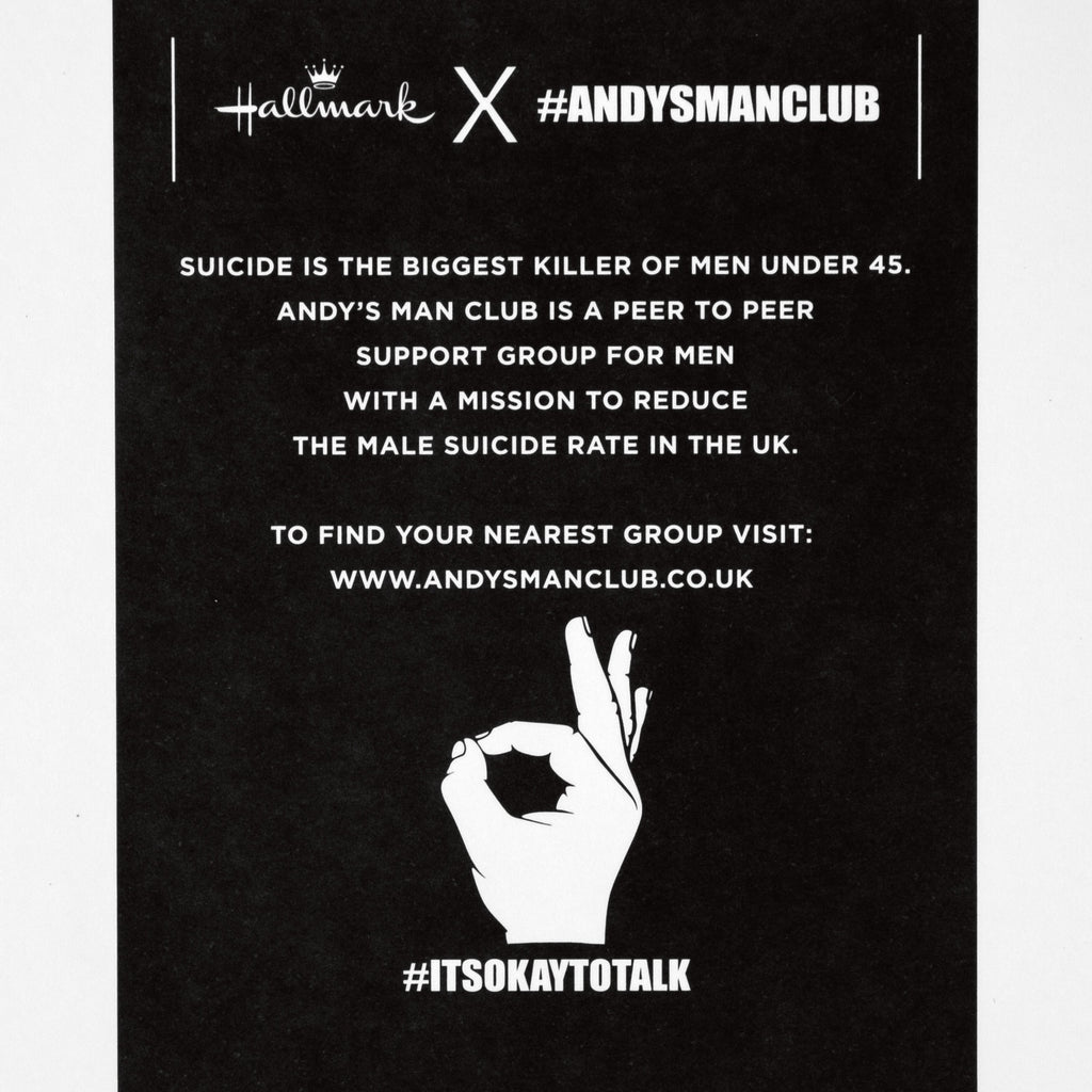 Support and Encouragement Charity Card - Text Design in Association with Andy's Man Club
