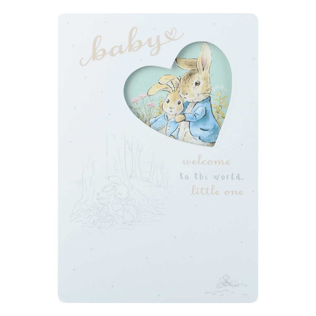 Birth Congratulations Card - Die-cut Peter Rabbit™ Design