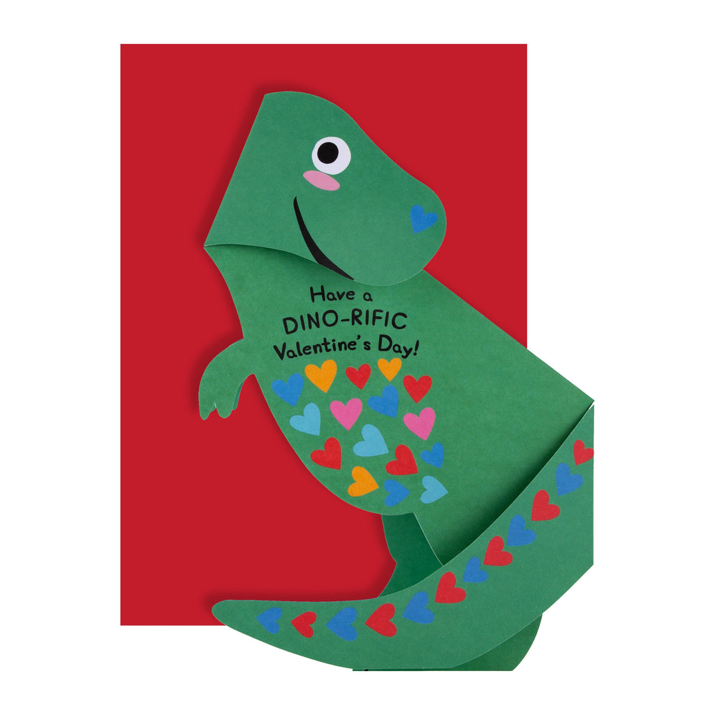 3D Valentine's Day Card for Him - Creative Dinosaur Design