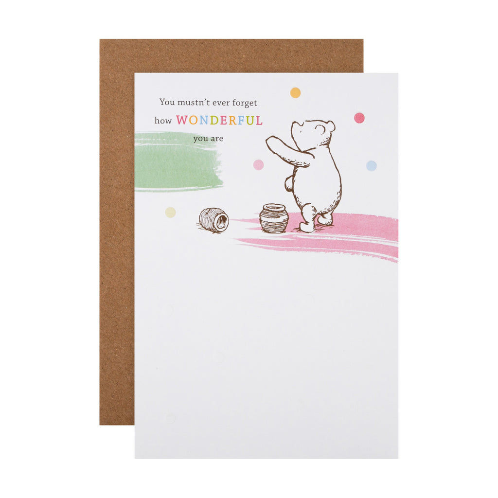 Support and Encouragement Card -  Cute Winnie-the-Pooh Design