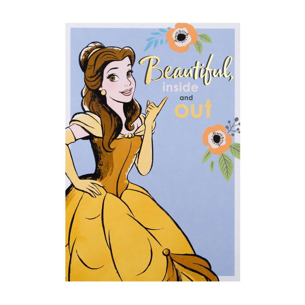 Appreciation and Encouragement Card - Disney Princess Belle Design