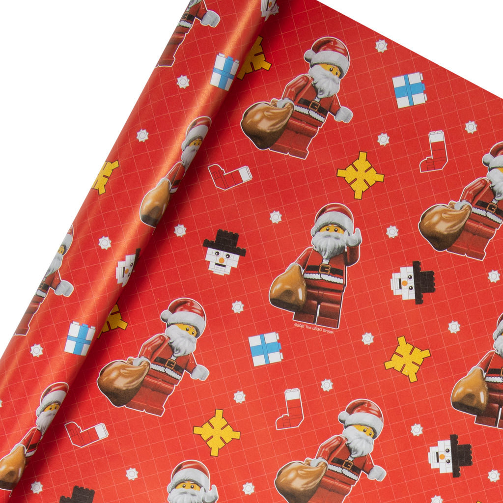 Christmas Wrapping Paper Multi-Roll Pack - 3 Rolls in 1 Lego Design
