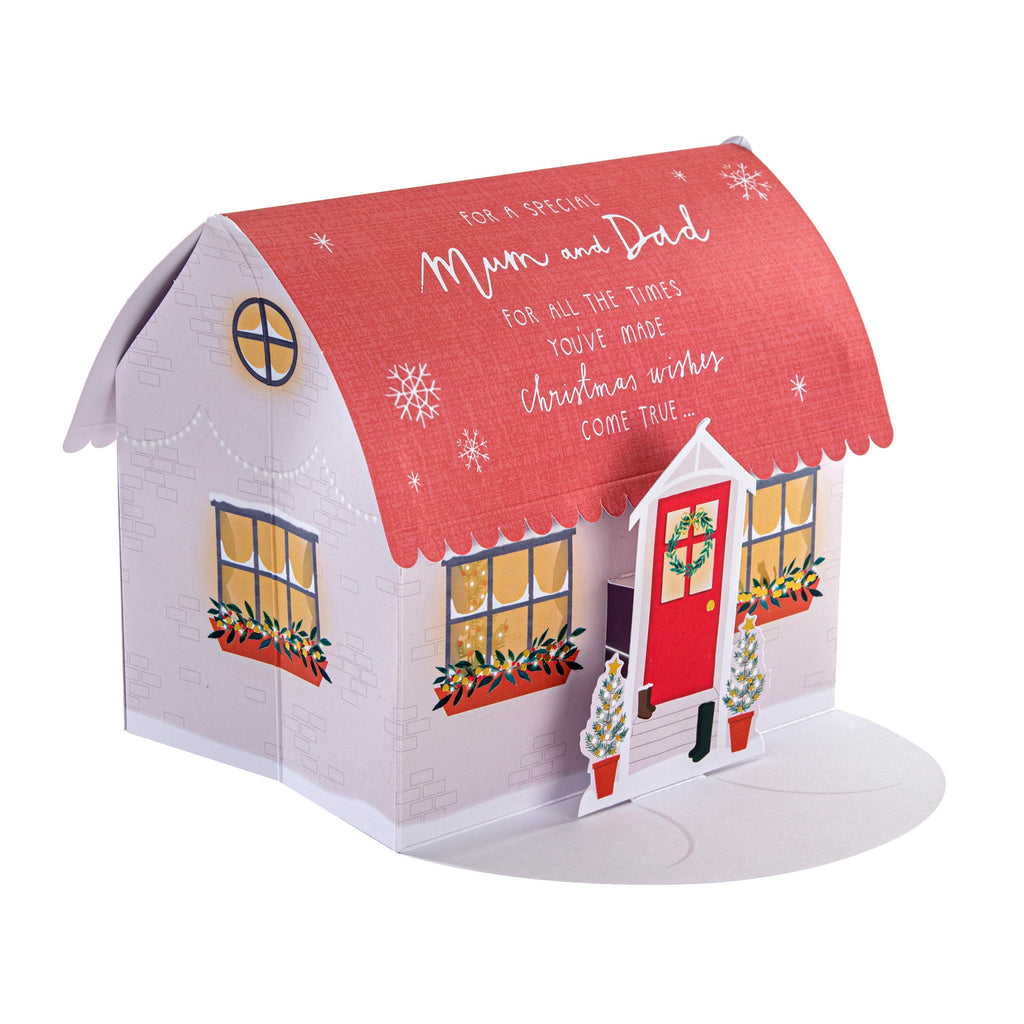 Christmas Card for Mum and Dad - Pop-up 3D House Design