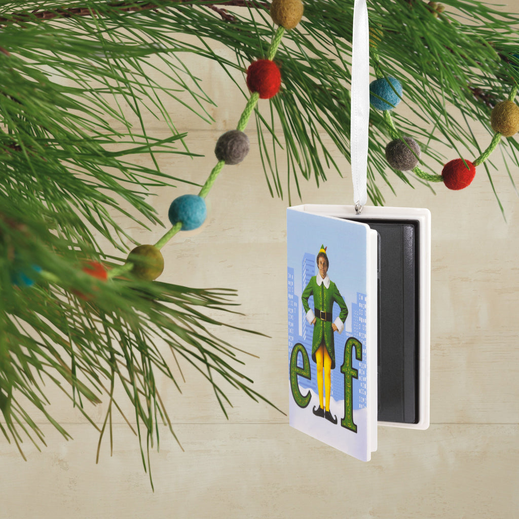 Collectable Christmas Ornament, Elf™ - Retro Video Cassette Case Design