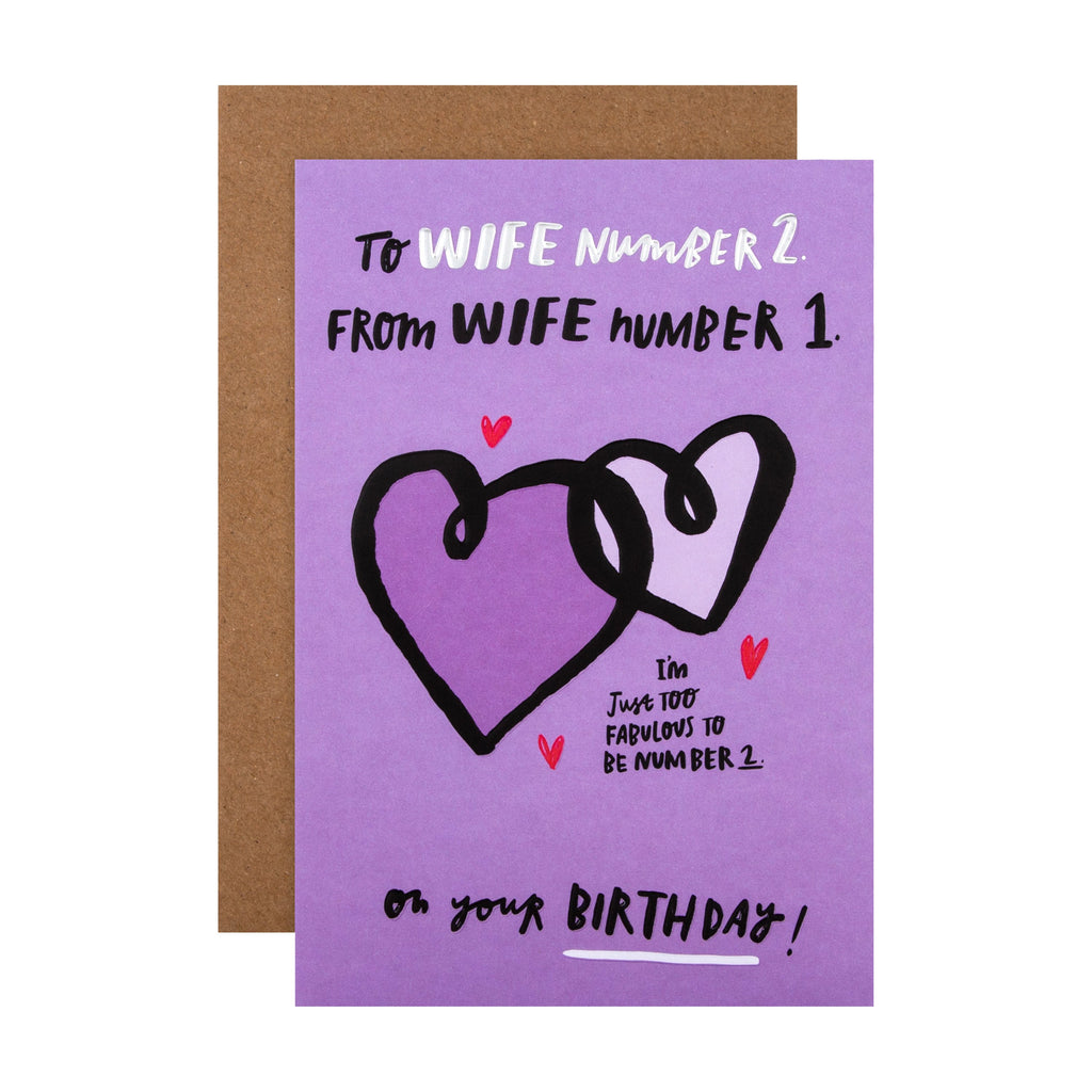 Birthday Card for Wife from Wife -  Jordan Wray, Spotted Collection Hearts Design
