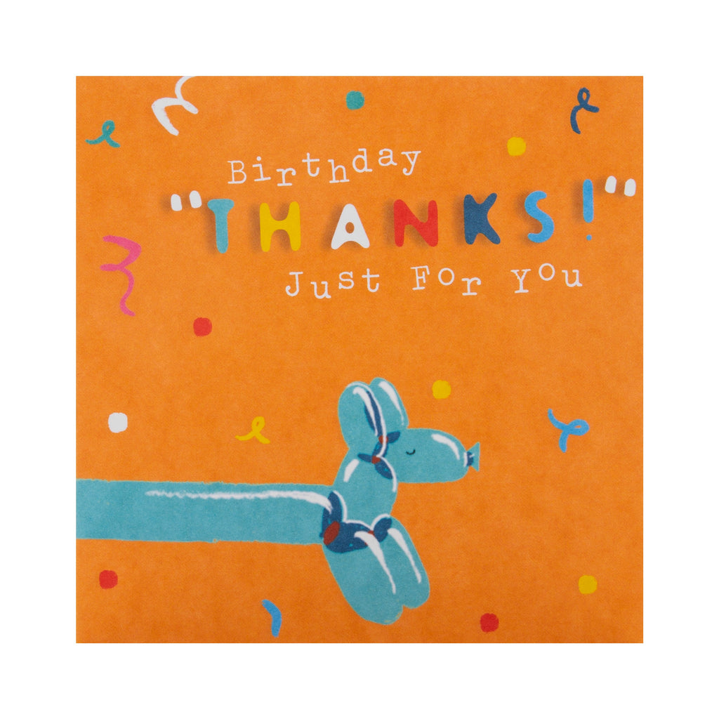 Pack of Birthday Thank You Cards - 10 Cards in 2 Colourful Balloon Designs