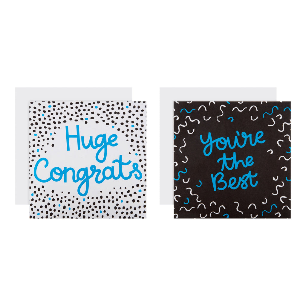 Pack of Congratulations Cards - 10 Cards in 2 Vibrant Designs