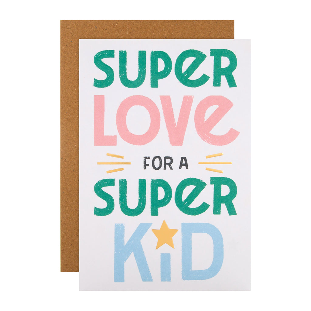 Little World Changers™️ General Love Card for Kids -  Contemporary Text Based Design