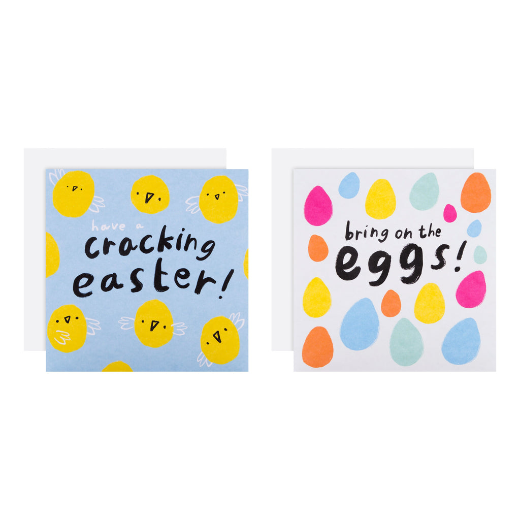 Charity Easter Cards Pack - 10 Cards in 2 Colourful Designs