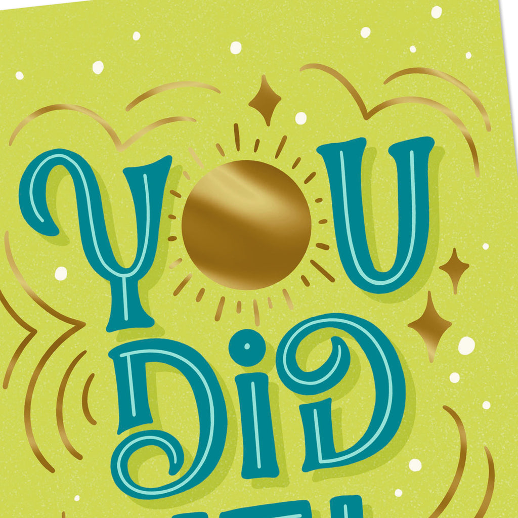 Video Greetings Congratulations Card - 'You Did It' Design