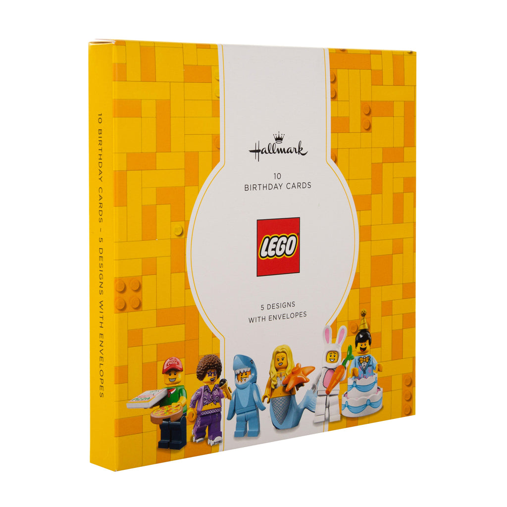 Kids Birthday Cards - Multipack of 10 in 5 Lego Character Designs