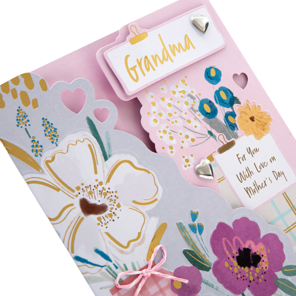 Mother's Day Card for Grandma - Classic Bunched Flowers Design
