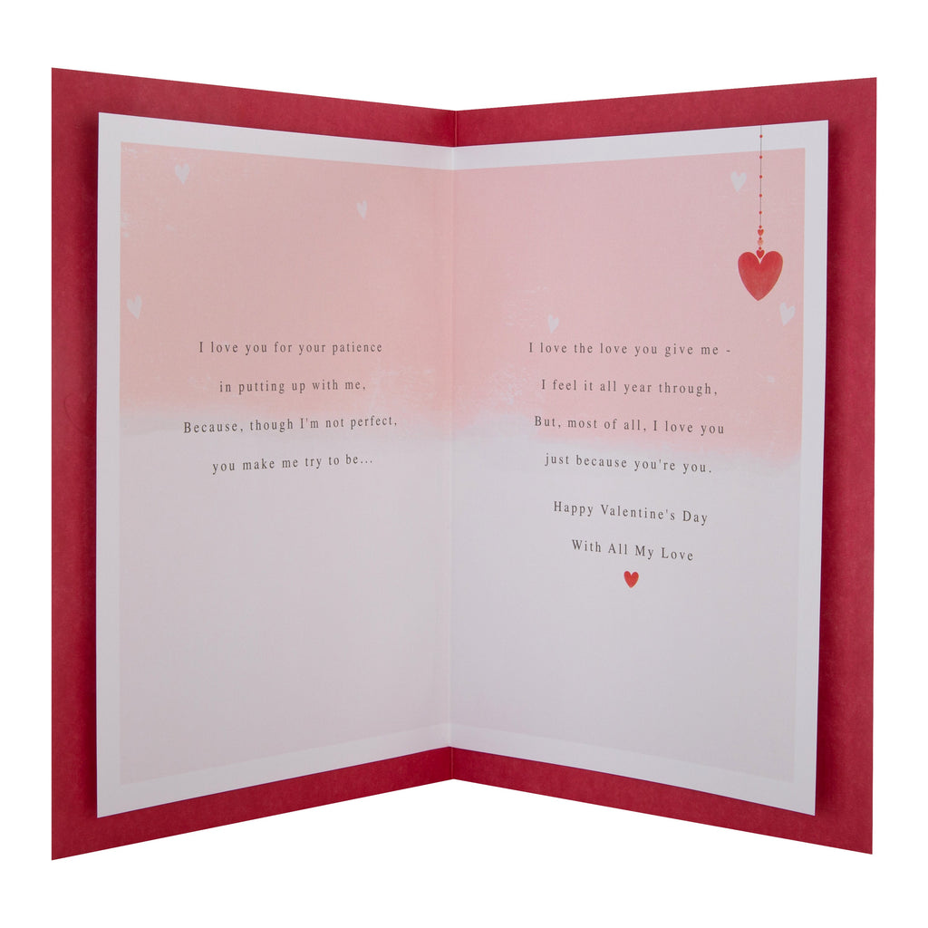 Valentine's Day Card for Woman I Love - Traditional Heartfelt Verse Design