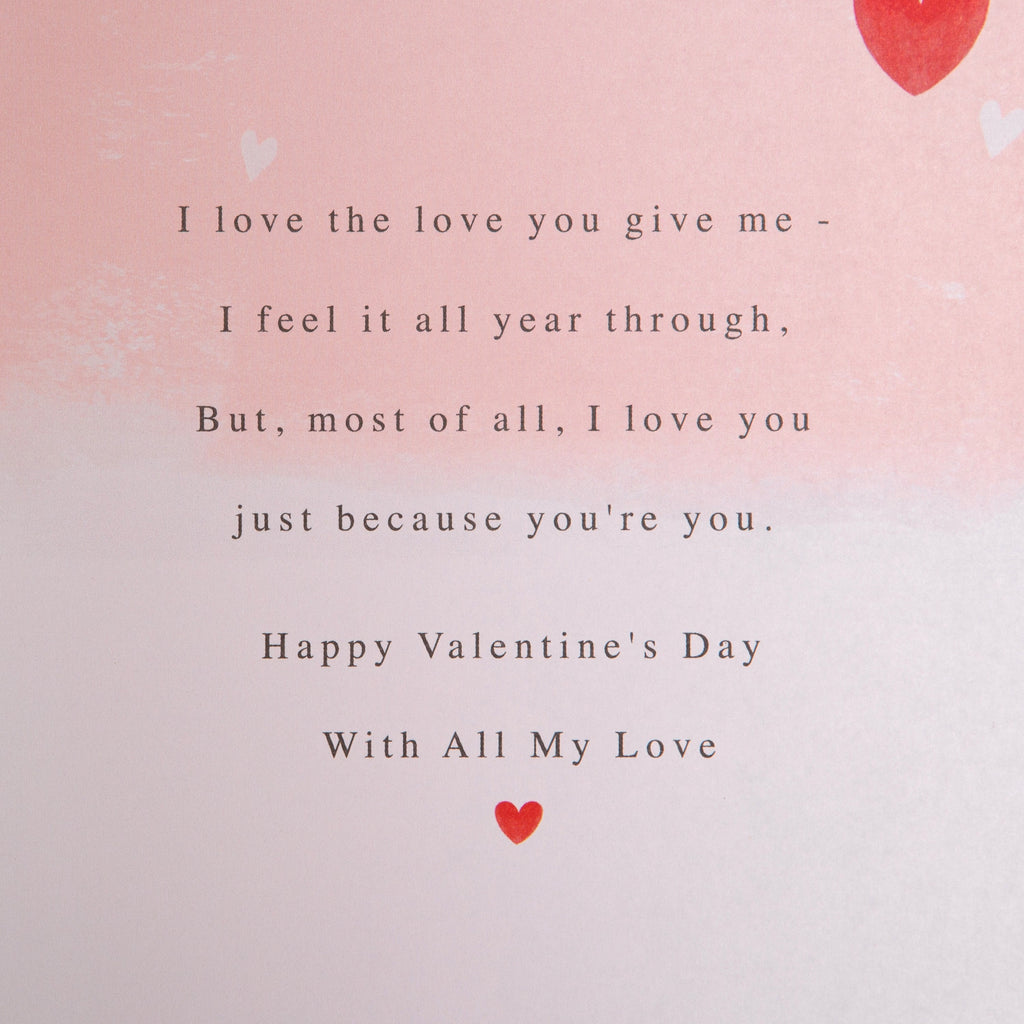 Valentine's Day Card for Woman I Love - Traditional Heartfelt Verse Design