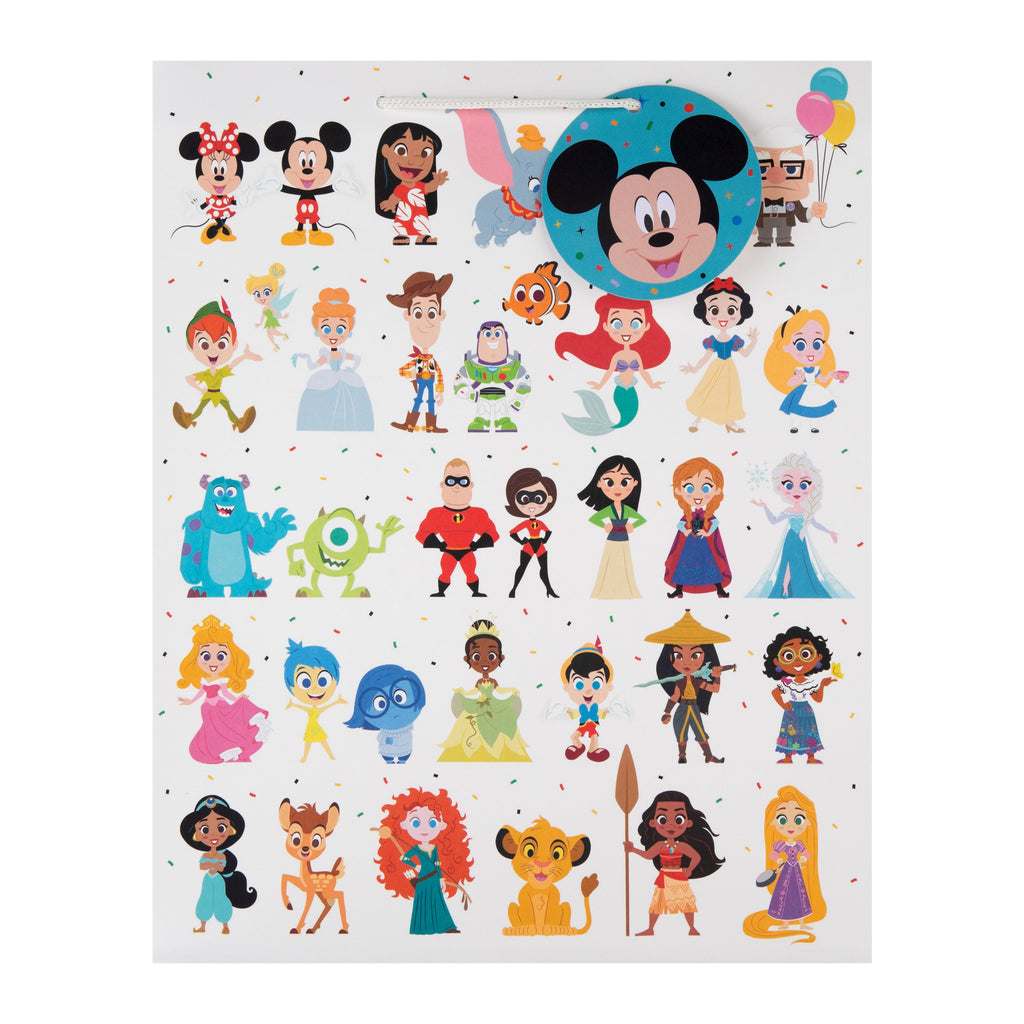 Large Gift Bag - Disney 100 Design with Mickey Mouse Gift Tag