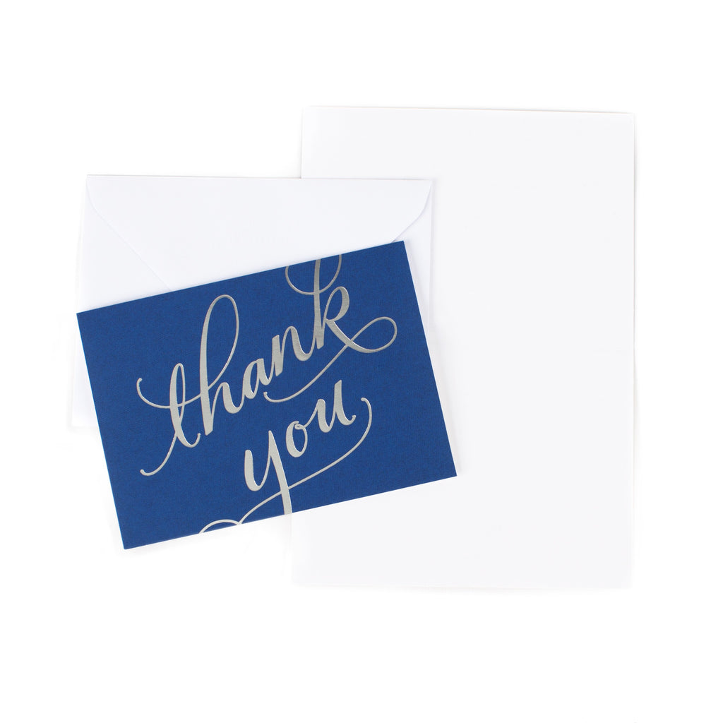 Thank You Note Cards - Pack of 40 in 1 Classic Script Design