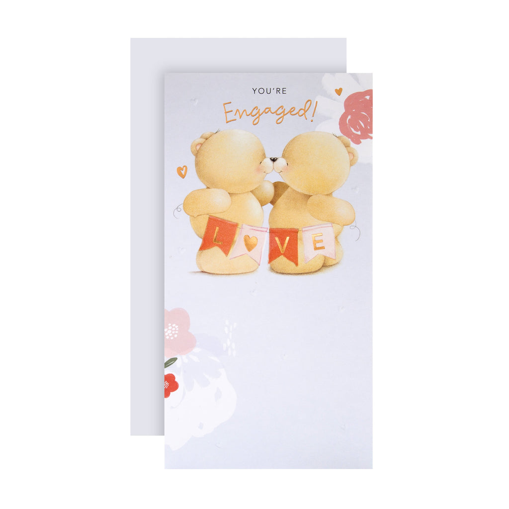 Engagement Card - Cute Forever Friends Design
